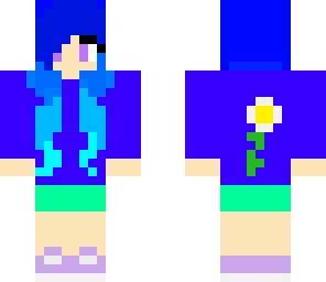 blue purple girl