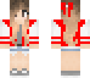 red varsity brunette