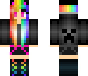 rainbow emo girl