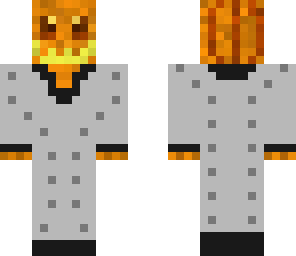 pumpkin with a gray jacket
