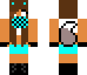 herobrine blue warrior wolf girl