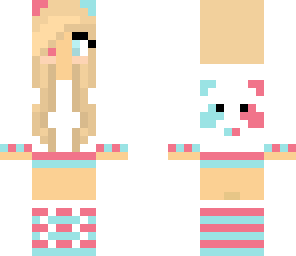blue and pink panda