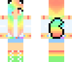 rainbow wolf girl