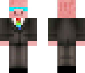 blue glasses pig