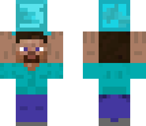 steve with diamond block