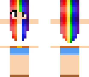 rainbow hair girl
