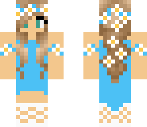 blue flower girl