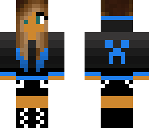 blue creeper hoodie girl