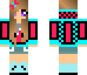 neon hoodie girl