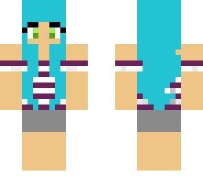 blue haired girl