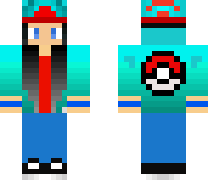 blue pokemon trainer girl