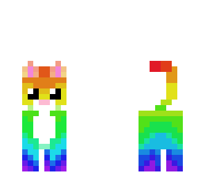 cat raindbow