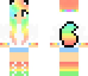 rainbow wolf girl