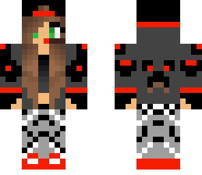 cool black and red creeer girl swag