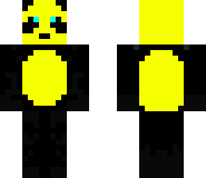 black and yellow panda