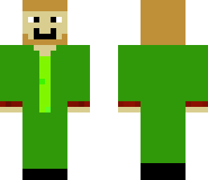 man in green suit
