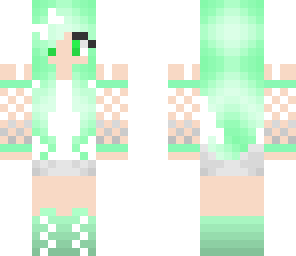 minty green girl