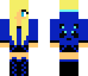 blue panda girl