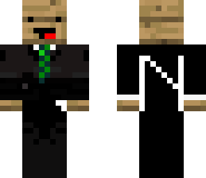 nateytooth wood block in a suit