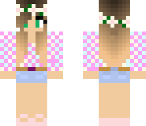 pink checked girl