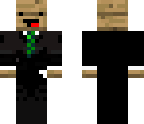 wood block in a suit