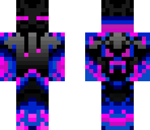 blue and pink enderman