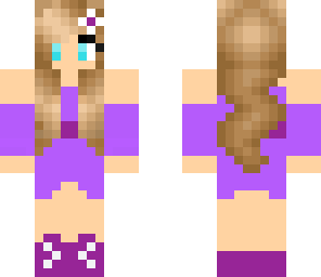 girl in a purple dress