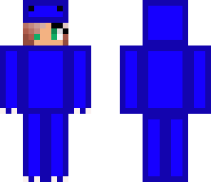 dark blue dino suit