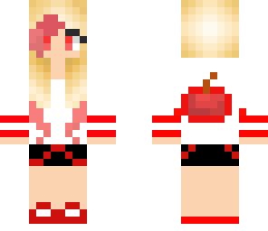 red apple girl