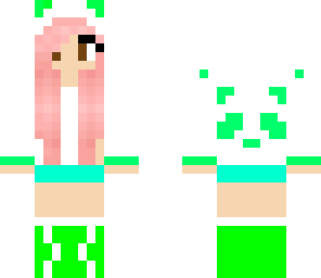 green panda girl