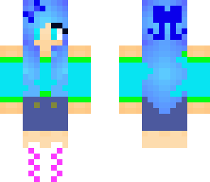 blue haired city girl