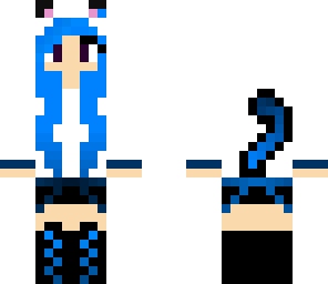 blue cat girl