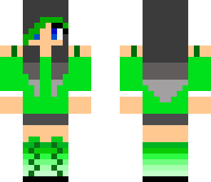 cute green girl