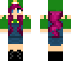 purple haired luigi girl
