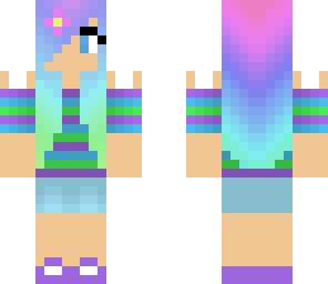 rainbow hair girl