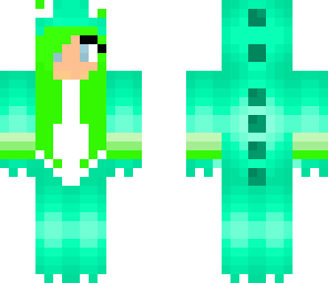 mint dino girl with braclets 