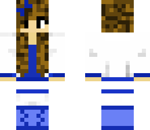girl with blue outfit