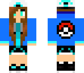 female pokeballer blue