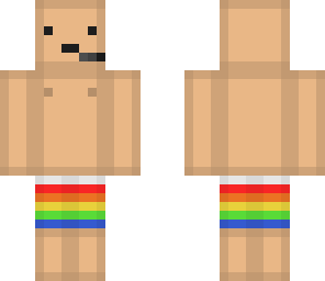 rainbow underwear with no shirt