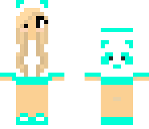 blue panda hoodie girl