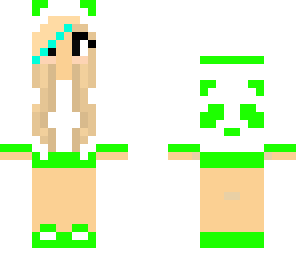 green panda girl