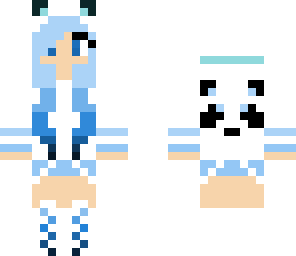 light blue panda girl