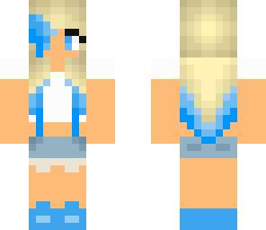 blue dip dye girl