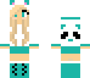blue panda girl