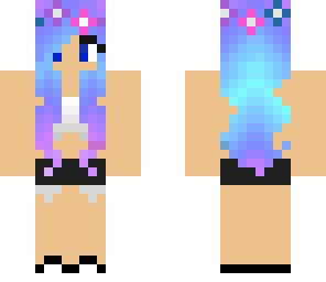 flower crown galaxy girl
