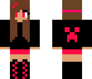 cute pink creeper girl edit