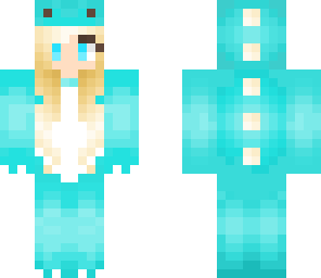 cute water dino girl