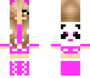 edited pink panda girl