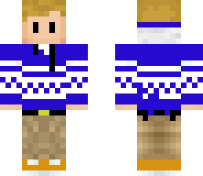 blue sweater blond