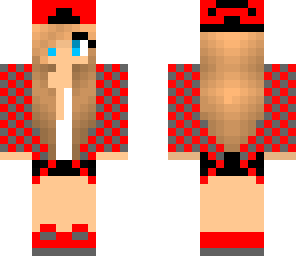 red skater girl